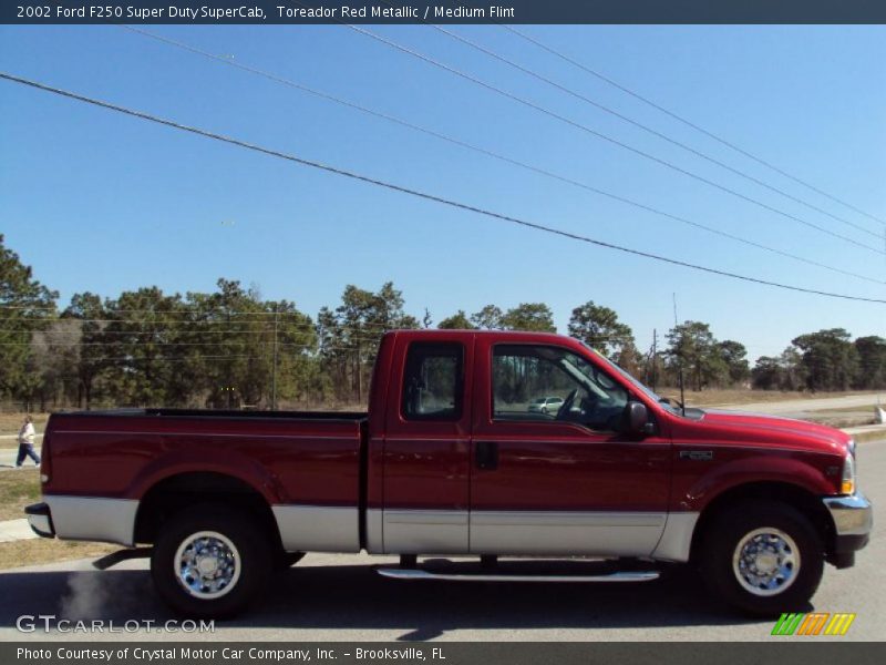 Toreador Red Metallic / Medium Flint 2002 Ford F250 Super Duty SuperCab