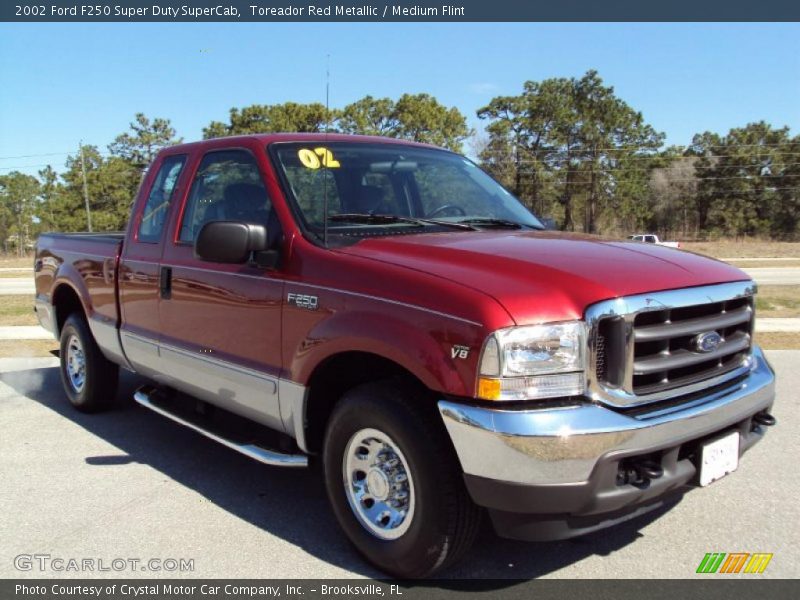 Toreador Red Metallic / Medium Flint 2002 Ford F250 Super Duty SuperCab