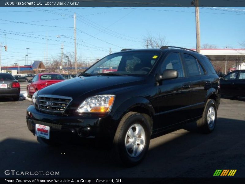 Ebony Black / Gray 2008 Kia Sorento LX
