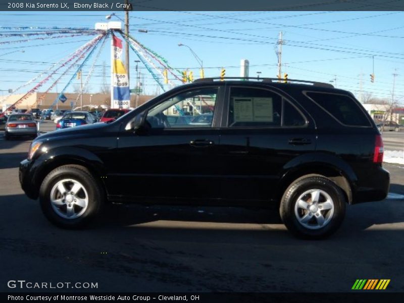 Ebony Black / Gray 2008 Kia Sorento LX
