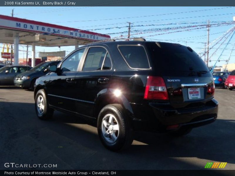 Ebony Black / Gray 2008 Kia Sorento LX