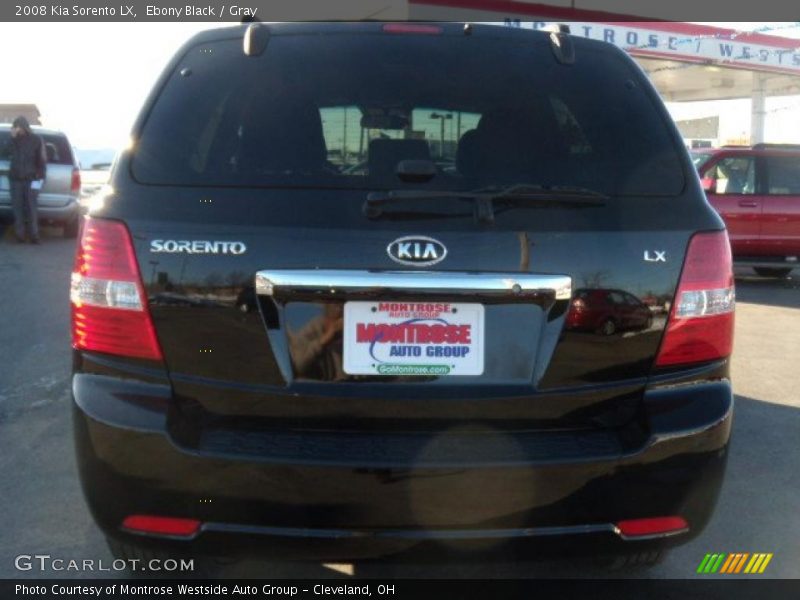 Ebony Black / Gray 2008 Kia Sorento LX
