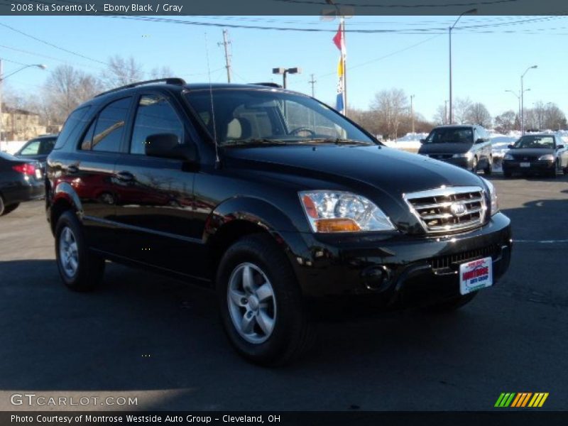 Ebony Black / Gray 2008 Kia Sorento LX