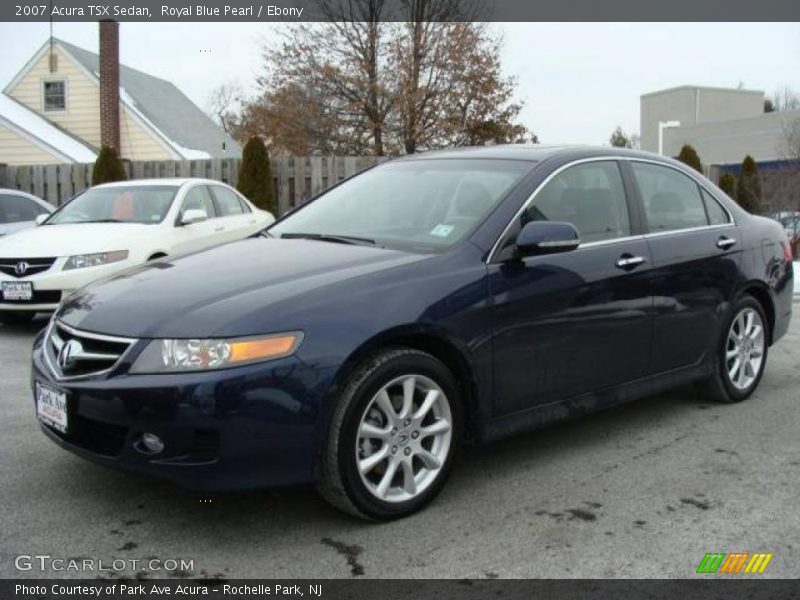 Royal Blue Pearl / Ebony 2007 Acura TSX Sedan