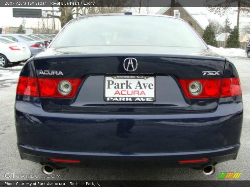 Royal Blue Pearl / Ebony 2007 Acura TSX Sedan