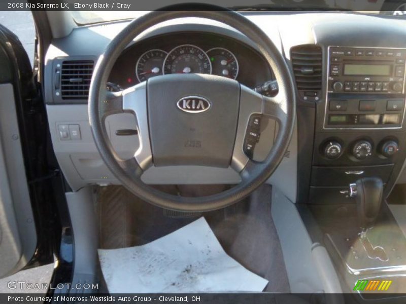 Ebony Black / Gray 2008 Kia Sorento LX