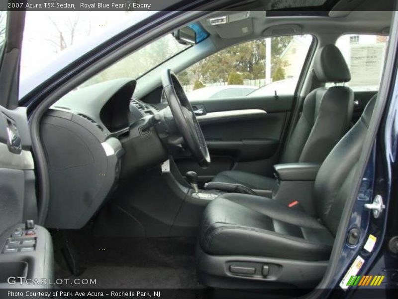 Royal Blue Pearl / Ebony 2007 Acura TSX Sedan