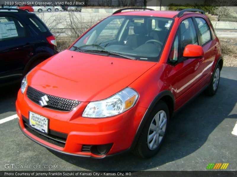Vivid Red / Black 2010 Suzuki SX4 Crossover