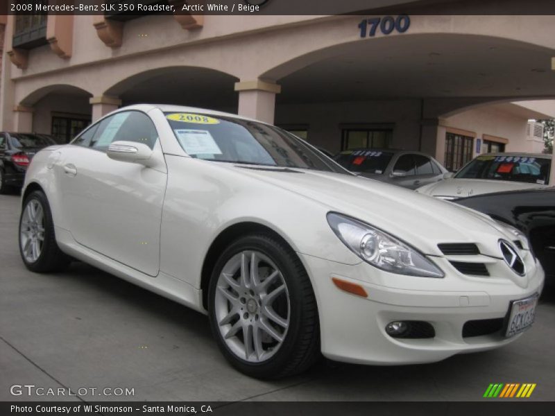 Arctic White / Beige 2008 Mercedes-Benz SLK 350 Roadster