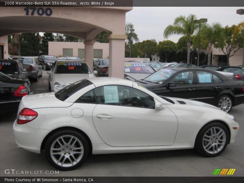 Arctic White / Beige 2008 Mercedes-Benz SLK 350 Roadster