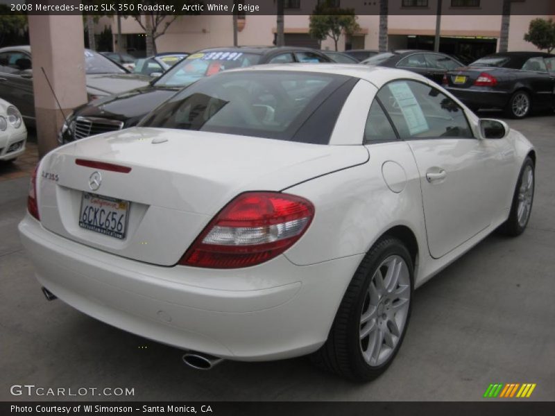 Arctic White / Beige 2008 Mercedes-Benz SLK 350 Roadster