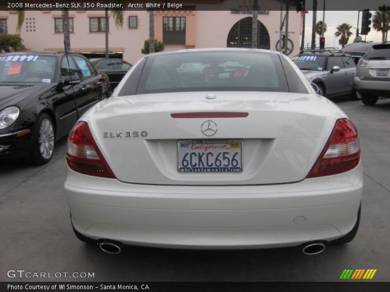 Arctic White / Beige 2008 Mercedes-Benz SLK 350 Roadster