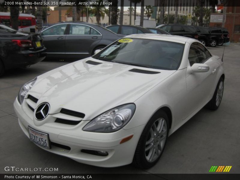 Arctic White / Beige 2008 Mercedes-Benz SLK 350 Roadster