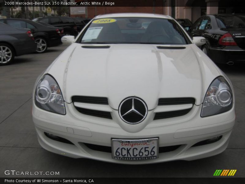 Arctic White / Beige 2008 Mercedes-Benz SLK 350 Roadster