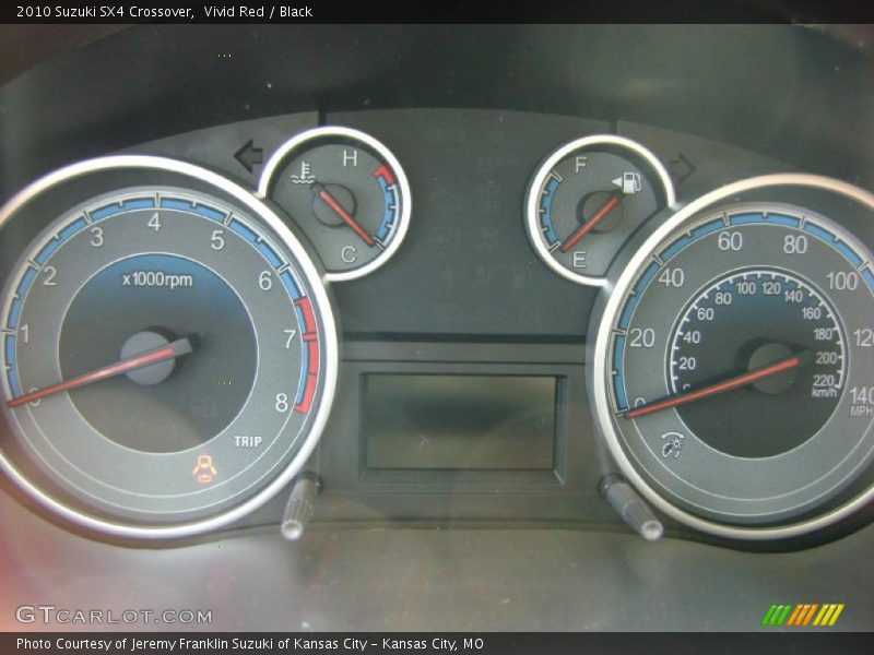 Vivid Red / Black 2010 Suzuki SX4 Crossover