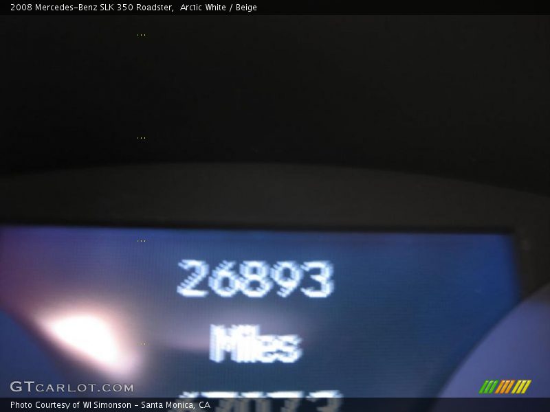 Arctic White / Beige 2008 Mercedes-Benz SLK 350 Roadster
