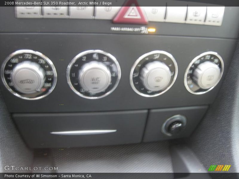 Arctic White / Beige 2008 Mercedes-Benz SLK 350 Roadster