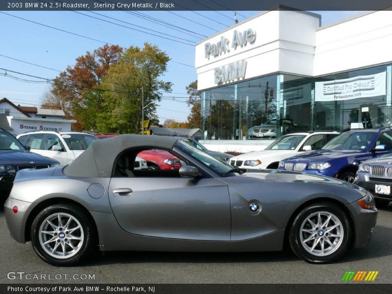 Sterling Grey Metallic / Black 2003 BMW Z4 2.5i Roadster