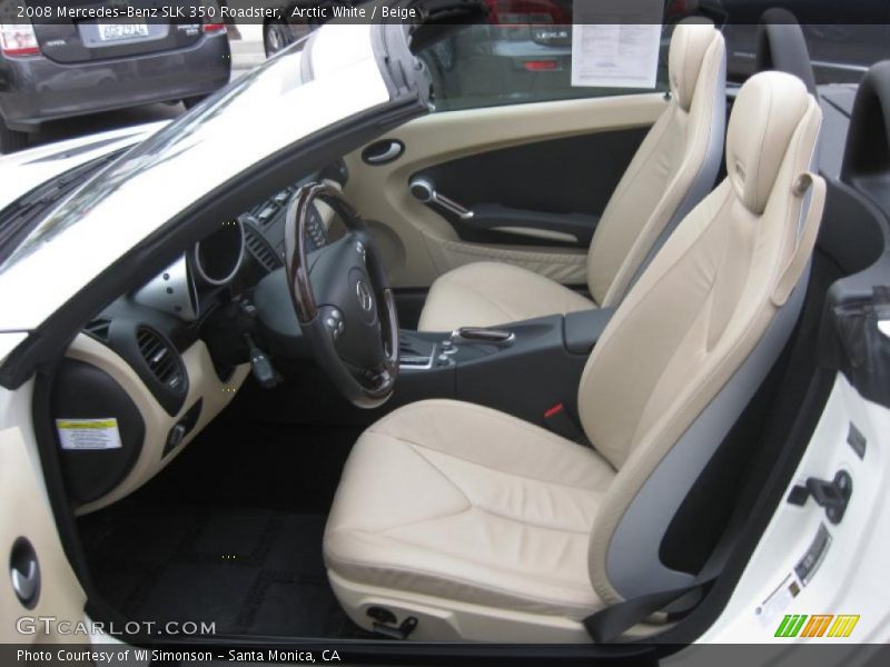 Arctic White / Beige 2008 Mercedes-Benz SLK 350 Roadster