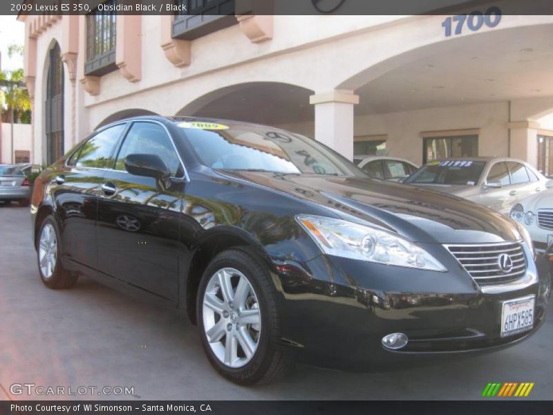 Obsidian Black / Black 2009 Lexus ES 350
