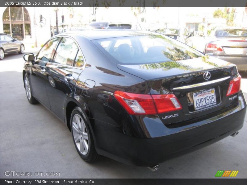 Obsidian Black / Black 2009 Lexus ES 350