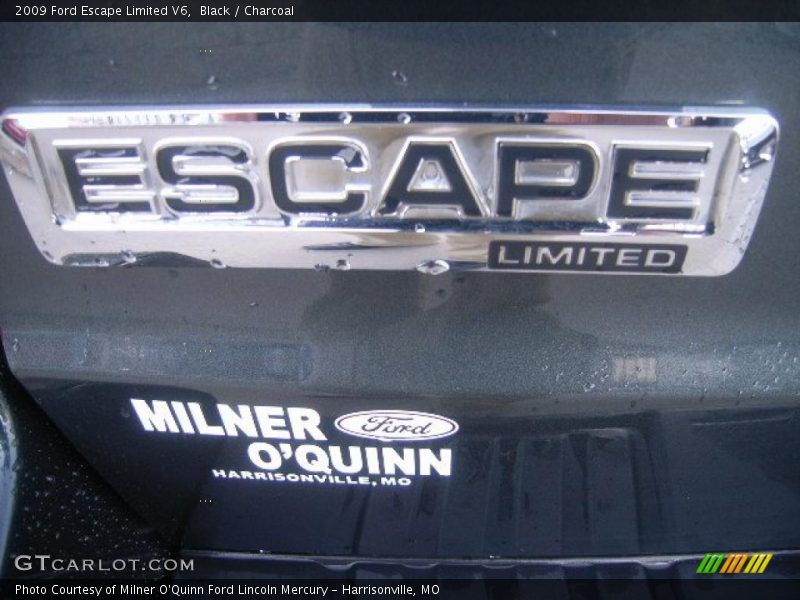 Black / Charcoal 2009 Ford Escape Limited V6