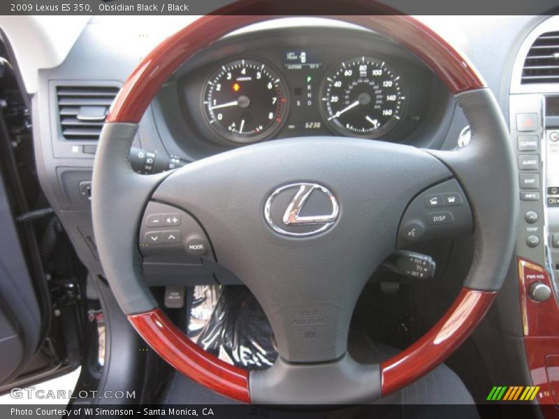 Obsidian Black / Black 2009 Lexus ES 350