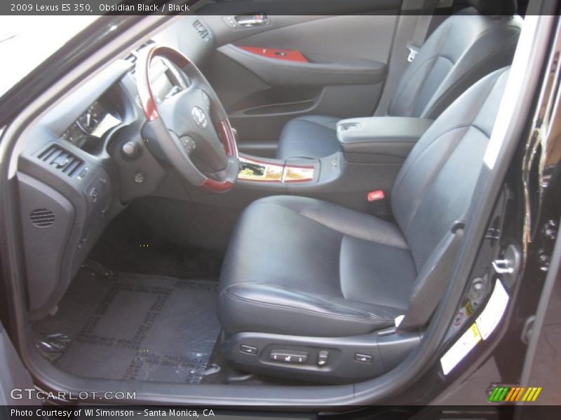 Obsidian Black / Black 2009 Lexus ES 350