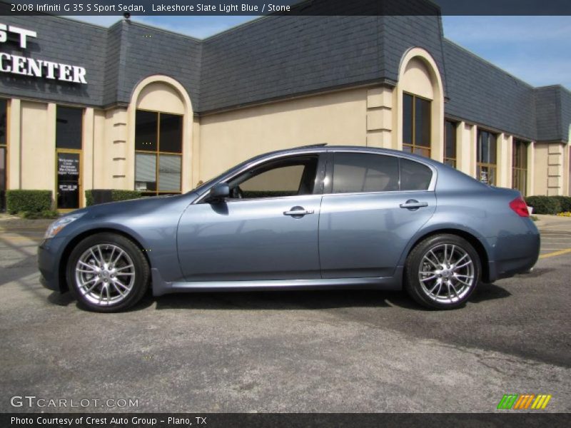 Lakeshore Slate Light Blue / Stone 2008 Infiniti G 35 S Sport Sedan