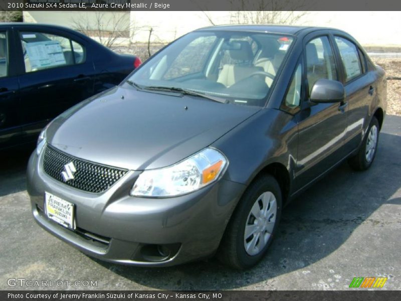 Azure Grey Metallic / Beige 2010 Suzuki SX4 Sedan LE