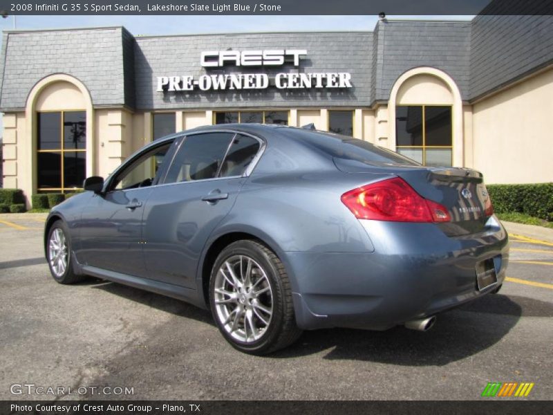 Lakeshore Slate Light Blue / Stone 2008 Infiniti G 35 S Sport Sedan