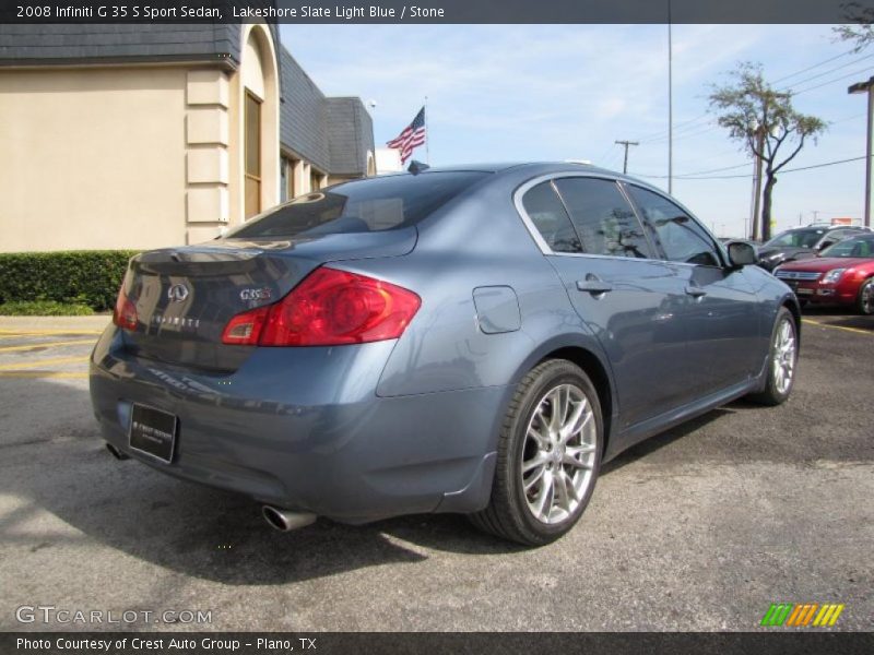 Lakeshore Slate Light Blue / Stone 2008 Infiniti G 35 S Sport Sedan