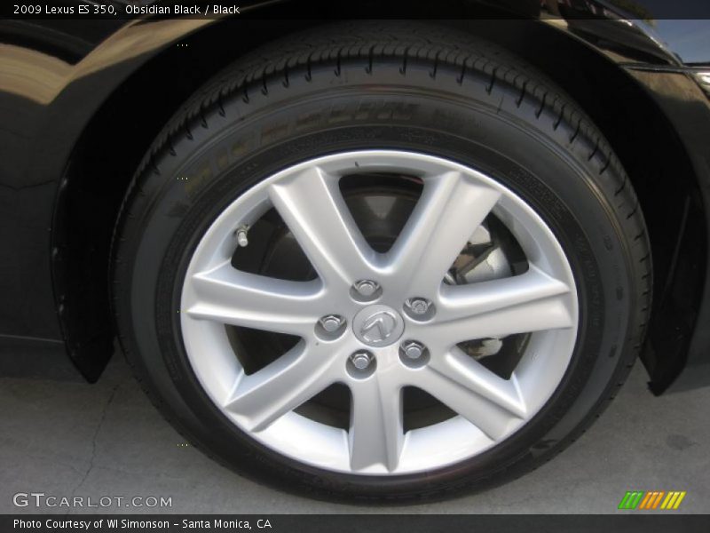 Obsidian Black / Black 2009 Lexus ES 350