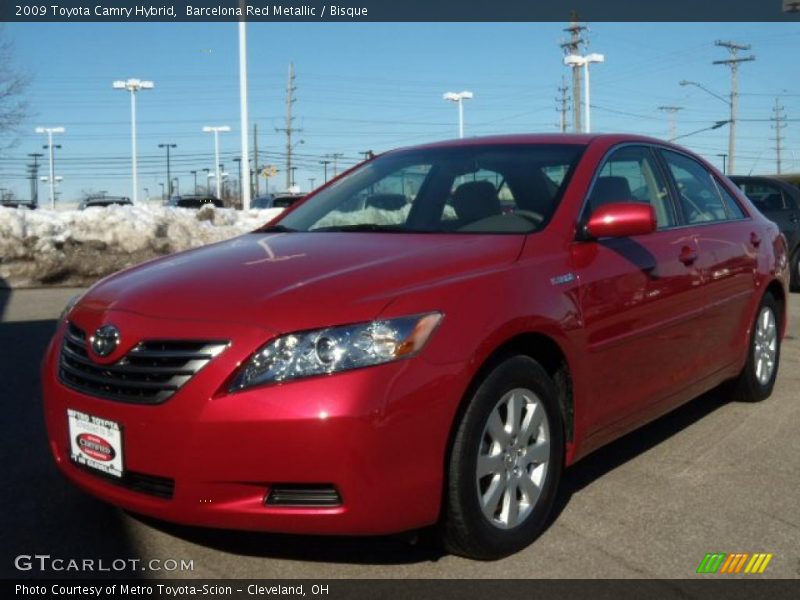 Barcelona Red Metallic / Bisque 2009 Toyota Camry Hybrid