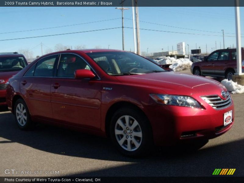 Barcelona Red Metallic / Bisque 2009 Toyota Camry Hybrid