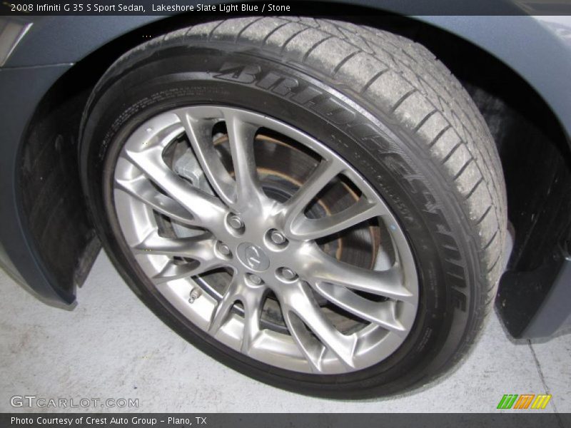 Lakeshore Slate Light Blue / Stone 2008 Infiniti G 35 S Sport Sedan