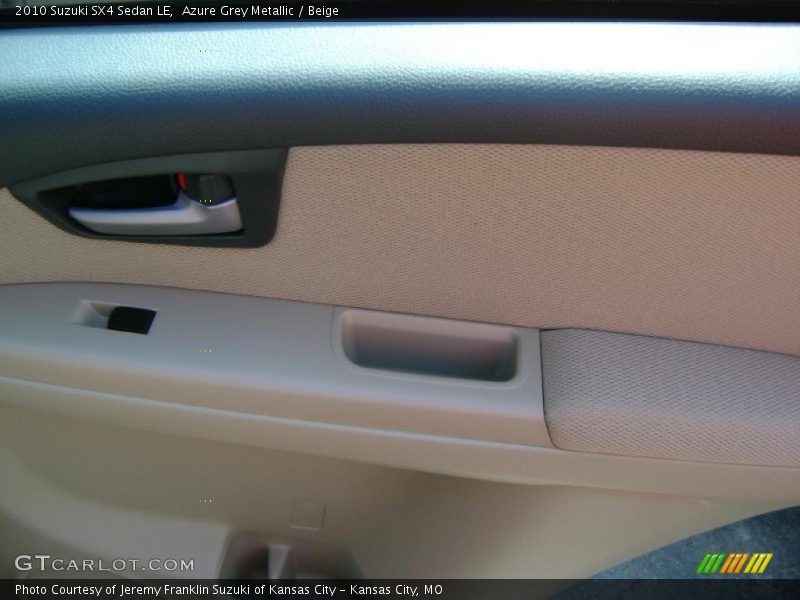 Azure Grey Metallic / Beige 2010 Suzuki SX4 Sedan LE