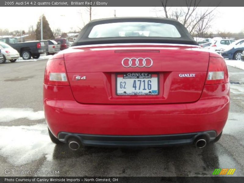 Brilliant Red / Ebony 2005 Audi S4 4.2 quattro Cabriolet