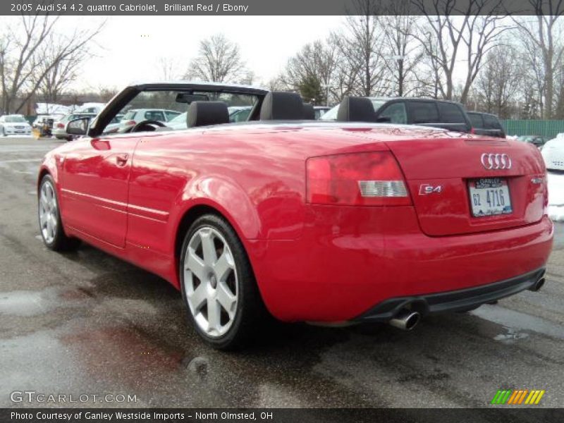 Brilliant Red / Ebony 2005 Audi S4 4.2 quattro Cabriolet