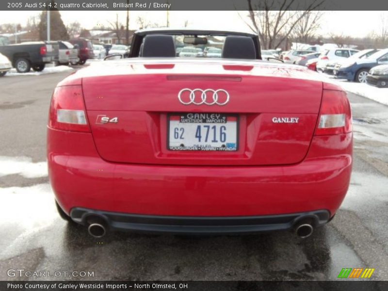 Brilliant Red / Ebony 2005 Audi S4 4.2 quattro Cabriolet