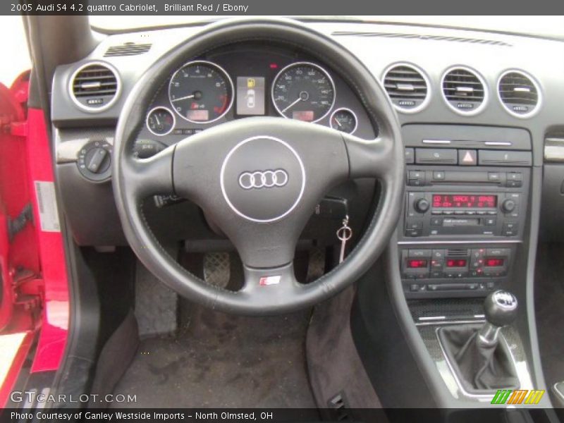 Brilliant Red / Ebony 2005 Audi S4 4.2 quattro Cabriolet
