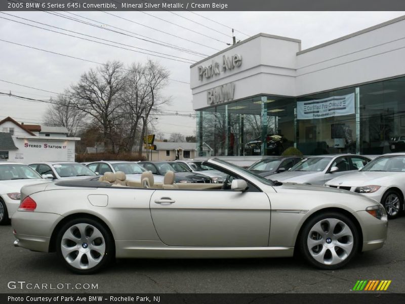 Mineral Silver Metallic / Cream Beige 2005 BMW 6 Series 645i Convertible
