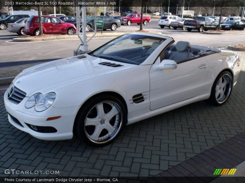 Alabaster White / Ash 2003 Mercedes-Benz SL 500 Roadster