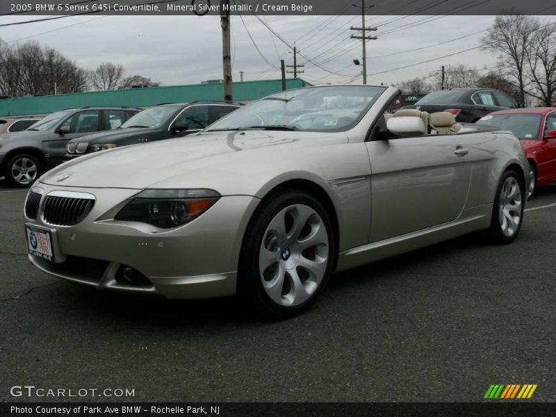 Mineral Silver Metallic / Cream Beige 2005 BMW 6 Series 645i Convertible