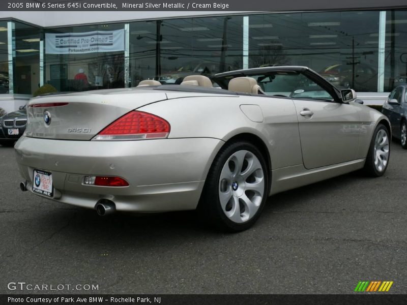Mineral Silver Metallic / Cream Beige 2005 BMW 6 Series 645i Convertible