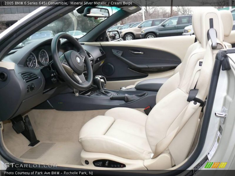 Mineral Silver Metallic / Cream Beige 2005 BMW 6 Series 645i Convertible