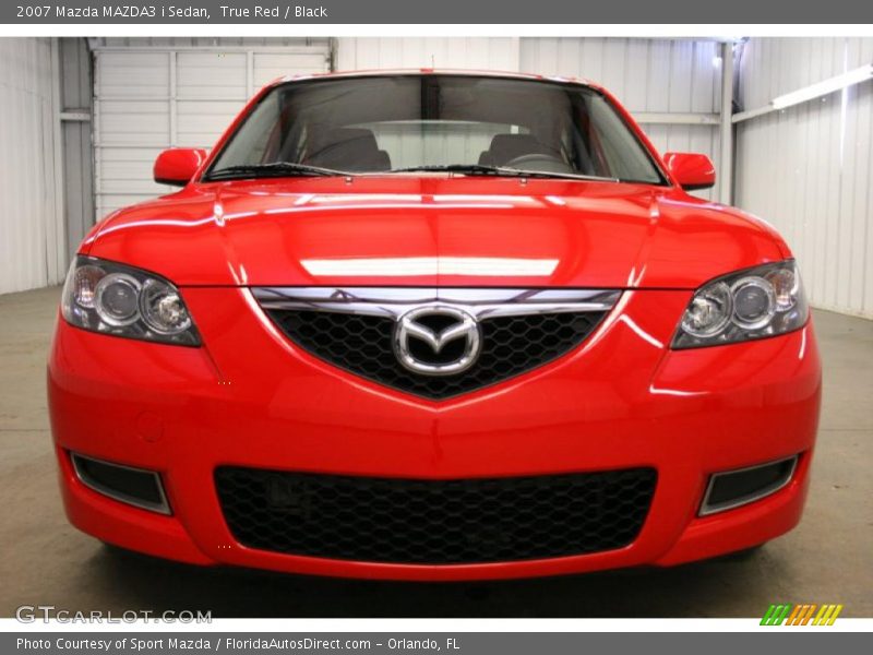True Red / Black 2007 Mazda MAZDA3 i Sedan