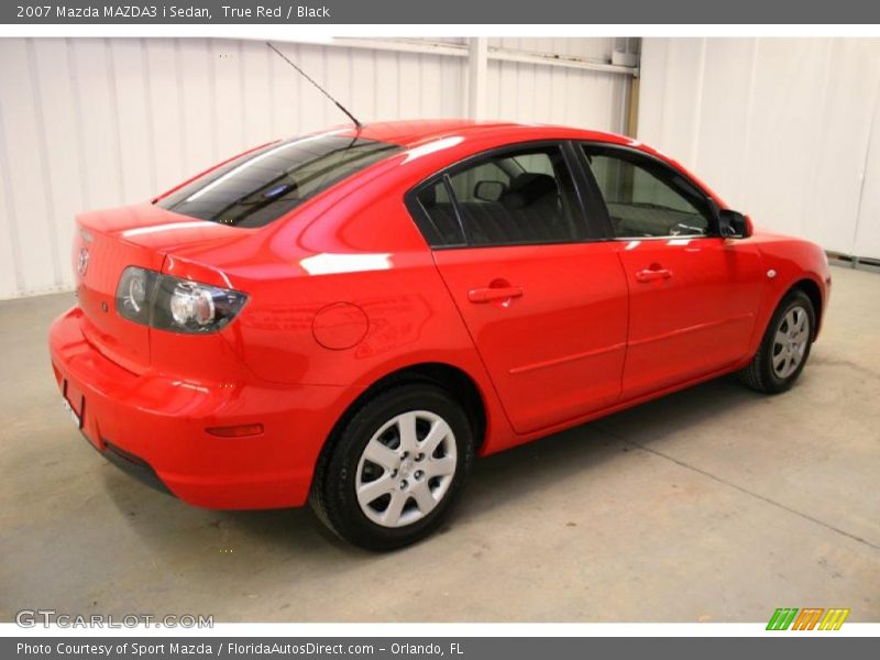 True Red / Black 2007 Mazda MAZDA3 i Sedan