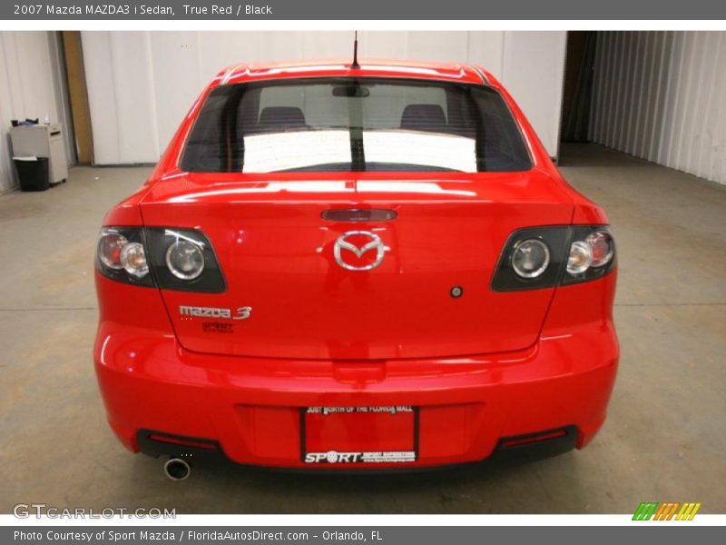 True Red / Black 2007 Mazda MAZDA3 i Sedan