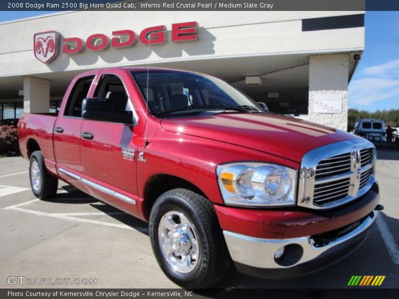 Inferno Red Crystal Pearl / Medium Slate Gray 2008 Dodge Ram 2500 Big Horn Quad Cab